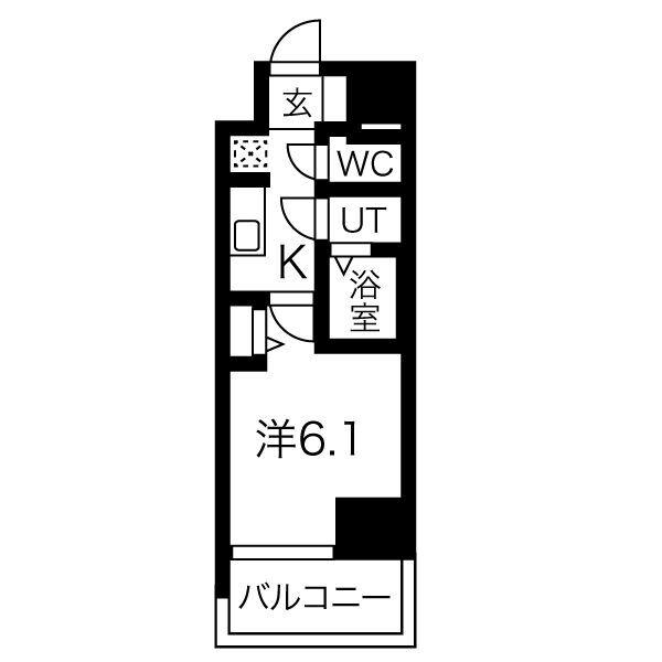 ファステート大阪ドームライズ(1K/4階)の間取り写真