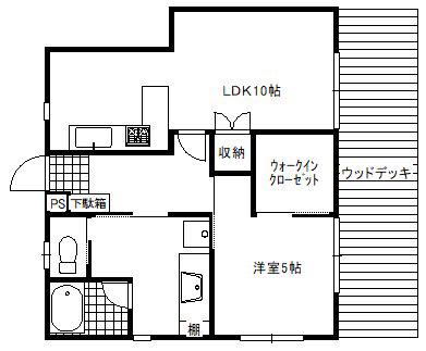 RBAPA(1LDK/1階)の間取り写真