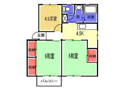 ひかりハイツ(3K/1階)の間取り写真
