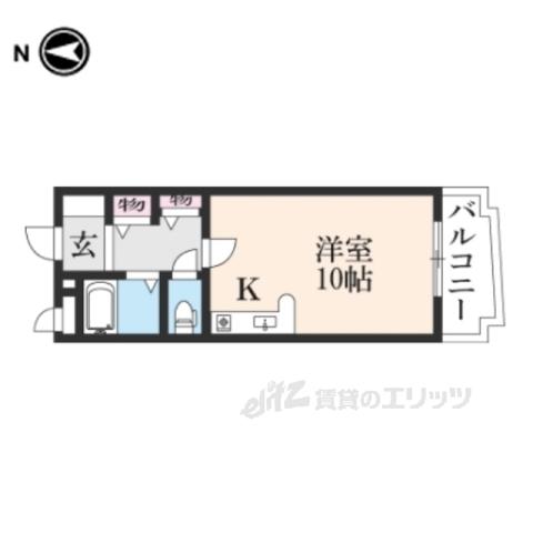 ハイツ寛(1K/1階)の間取り写真