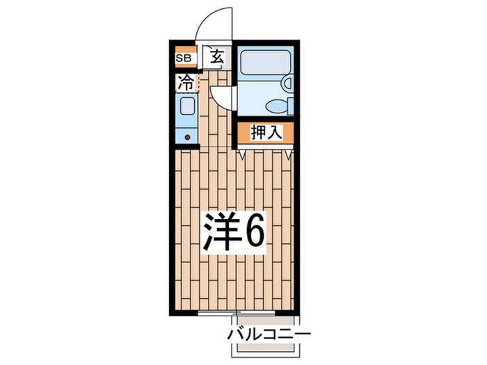 晴嵐マンション(ワンルーム/5階)の間取り写真