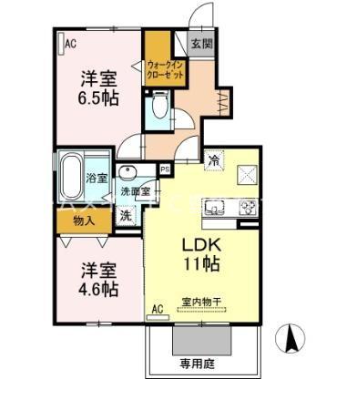 さくら 弐(2LDK/1階)の間取り写真