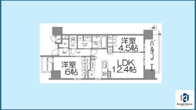 オーパスレジデンス名古屋ステーション(2LDK/10階)の間取り写真
