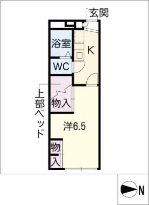 レオパレスのりくらI(1K/2階)の間取り写真