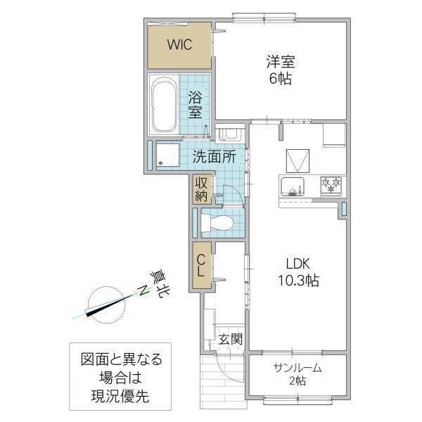 DU BURG I(1LDK/1階)の間取り写真