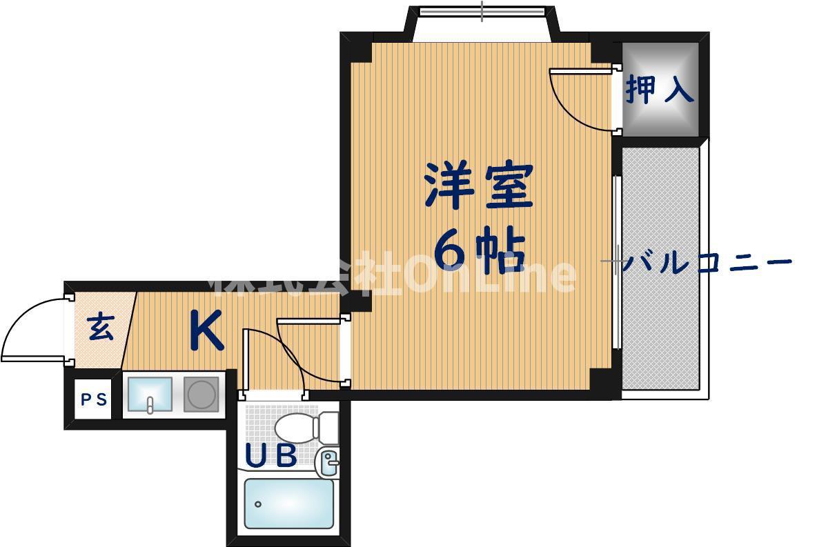 サングランデ永和(1K/2階)の間取り写真