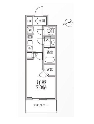 レジディア新御徒町II(1K/6階)の間取り写真