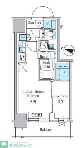 パークアクシス板橋本町ステーションゲート(1LDK/6階)の間取り写真