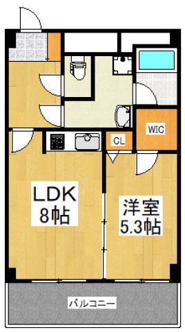 比留間ビル(1LDK/2階)の間取り写真