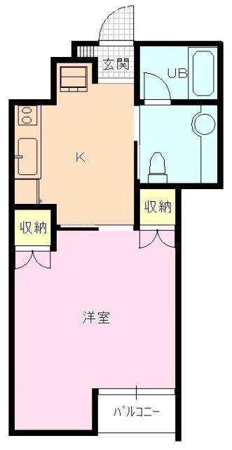 サンディハイツ鶴賀(1K/3階)の間取り写真
