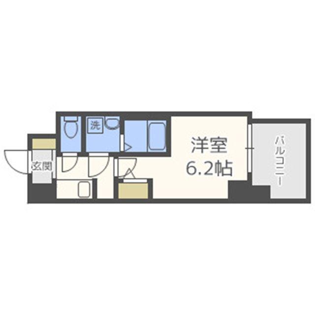 S-RESIDENCE新大阪ウエスト(1K/3階)の間取り写真
