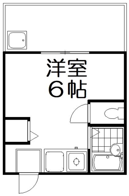 シャンテー中宮Ⅰ(ワンルーム/5階)の間取り写真