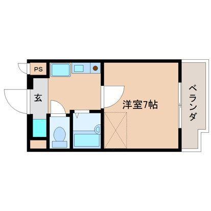 オリエンタル原町別院(1K/2階)の間取り写真
