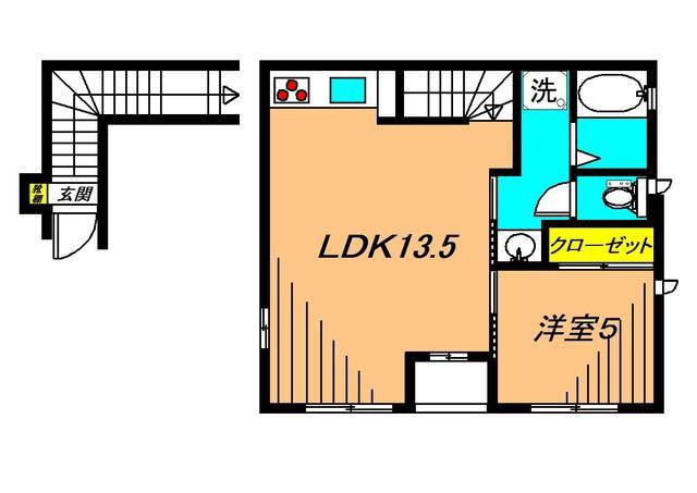 CORTLE NAKANOBU(1LDK/3階)の間取り写真