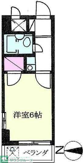 TISマンション堀之内(1K/5階)の間取り写真