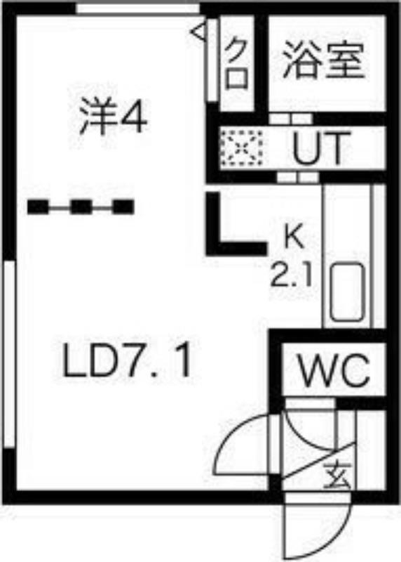 レゴリス27(1LDK/1階)の間取り写真
