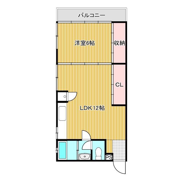 ヴォーグマンション(1LDK/5階)の間取り写真