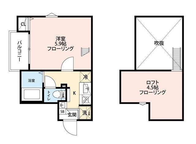 グランクオール梅屋敷(1K/3階)の間取り写真