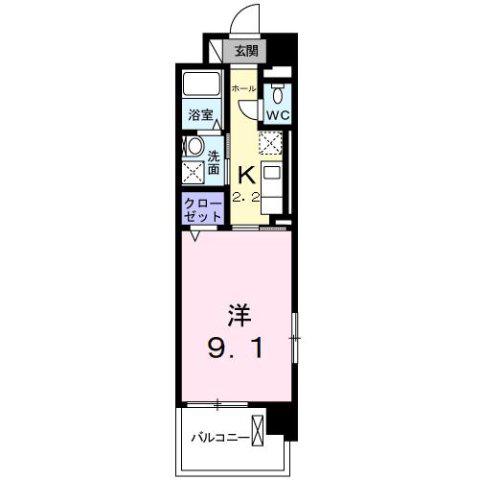パストラーレ乗鞍II(1K/3階)の間取り写真