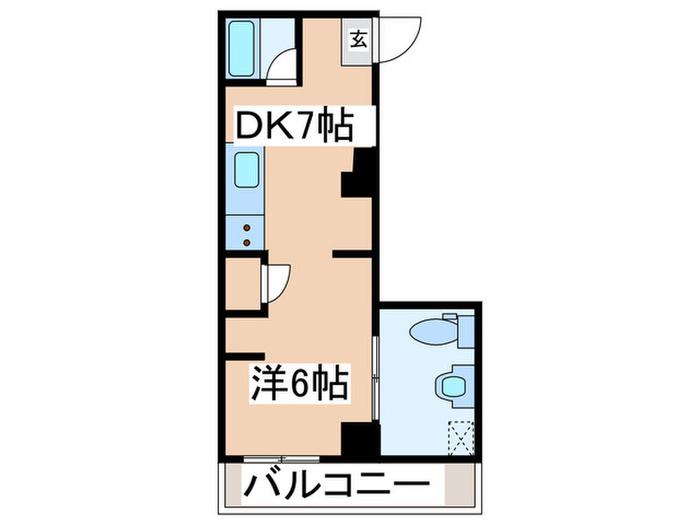 小川ビルヂング(1DK/3階)の間取り写真