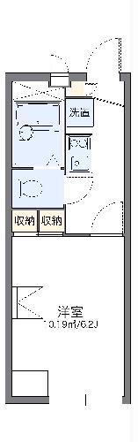 レオパレスNAGISA(1K/1階)の間取り写真