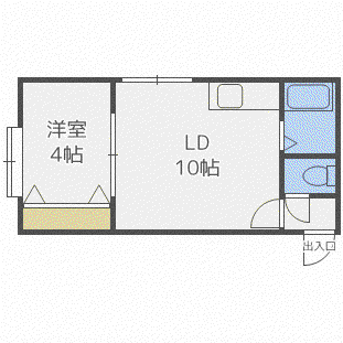 アークコート菊水Ⅱ(1LDK/2階)の間取り写真