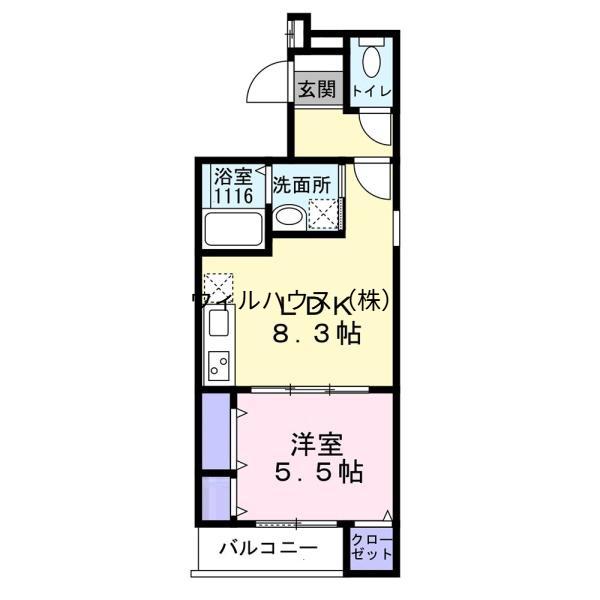 フジパレス西取石Ⅲ番館(1LDK/1階)の間取り写真