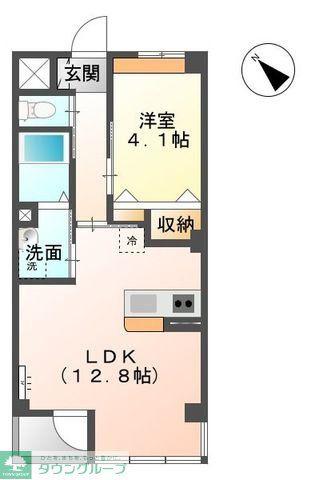 ラック フィールド(1LDK/2階)の間取り写真