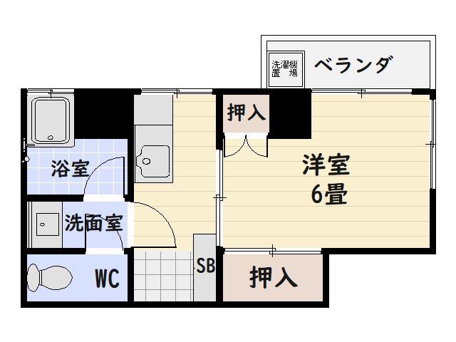 サンクレール内木II(1K/3階)の間取り写真