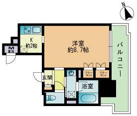 RJRプレシア吉塚駅前(1K/10階)の間取り写真