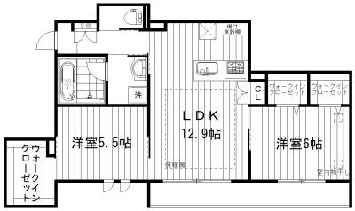 TRES RIOS(2LDK/2階)の間取り写真
