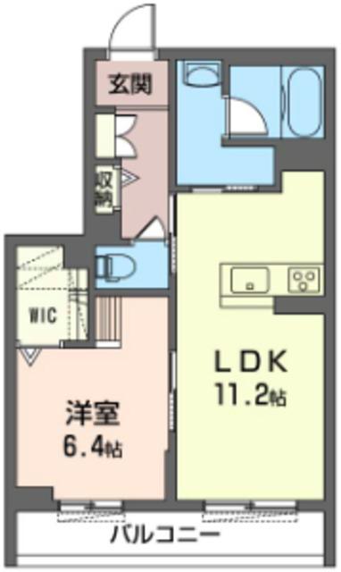 SHAMAISONアリビオ ケイ(1LDK/3階)の間取り写真