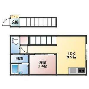 GLANZ 葉山(1LDK/2階)の間取り写真