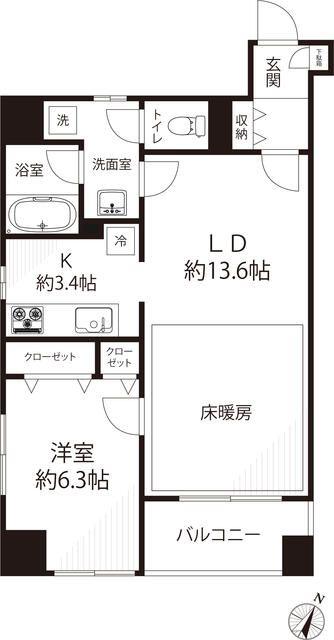 メゾン・ド・日本橋久松町(1LDK/5階)の間取り写真