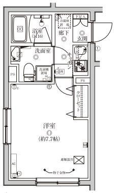 VERXEEDSTAIROMORIKITA(1K/5階)の間取り写真