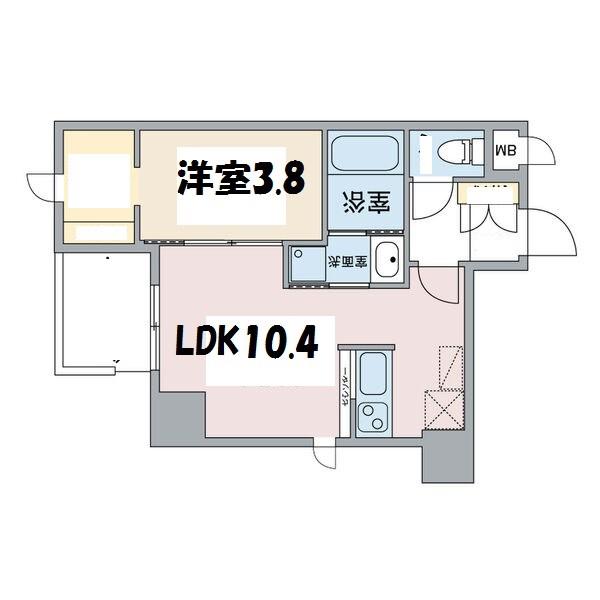 THE 9TH RESIDENCE SAKAE SIDE(1LDK/9階)の間取り写真