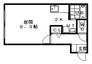 エステラ二十四軒A館(1K/4階)の間取り写真