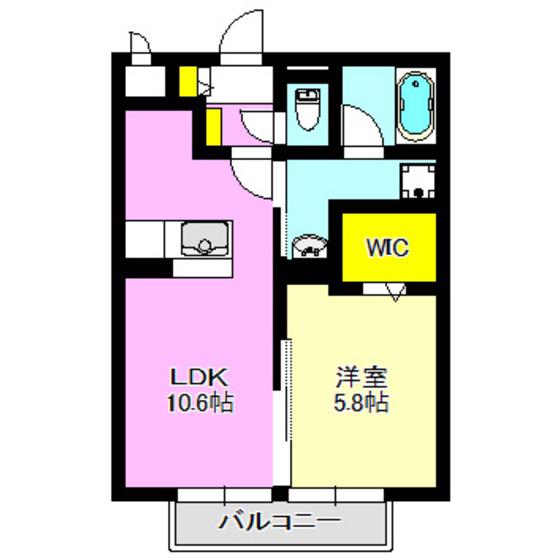 ＪＲ上越線 新前橋駅 徒歩5分 3階建 築12年(1LDK/1階)の間取り写真