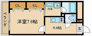 烏丸アネックスII(1K/5階)の間取り写真
