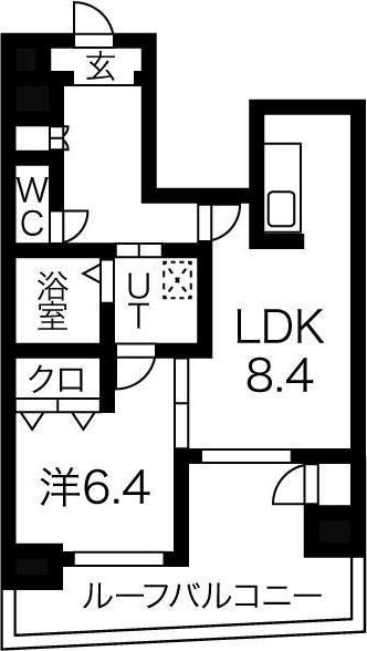 ES-GRANDE MINAMIMORIMACHI(1LDK/7階)の間取り写真