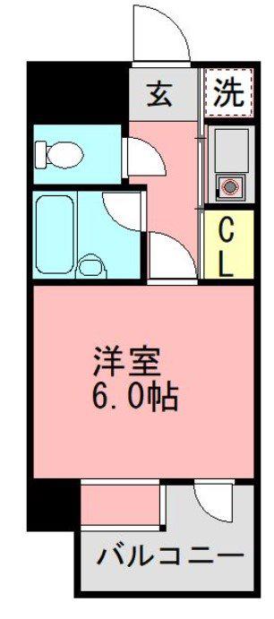 ピュアドーム博多アソシア(1K/5階)の間取り写真