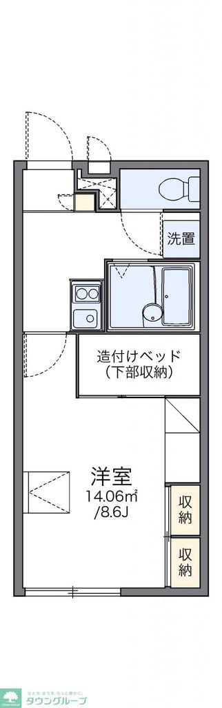 レオパレスプレミール(1K/2階)の間取り写真