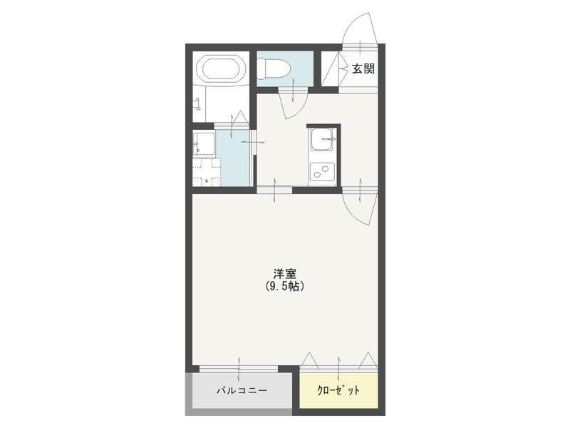 CHALEUR MAISON(1K/1階)の間取り写真
