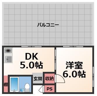 センチュリーロイヤル小阪(1DK/7階)の間取り写真