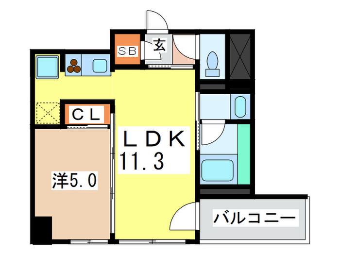 コンフォリア東池袋イースト(1LDK/6階)の間取り写真