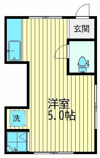 吉岡荘(1K/2階)の間取り写真