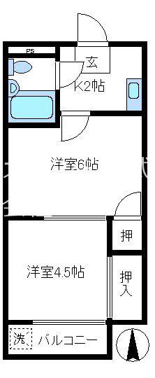 チセドミシール中板橋(2K/2階)の間取り写真
