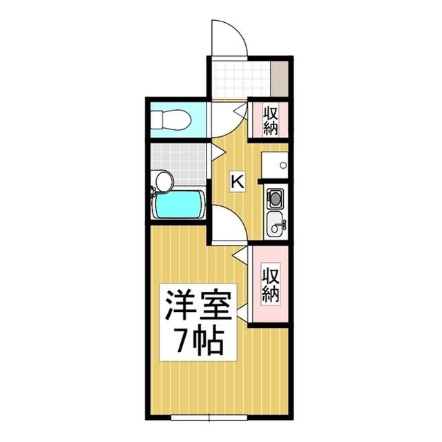 エクシブ諏訪湖(1K/2階)の間取り写真