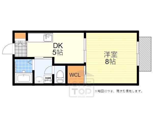 ディアコート豊中Ⅱ(1DK/1階)の間取り写真