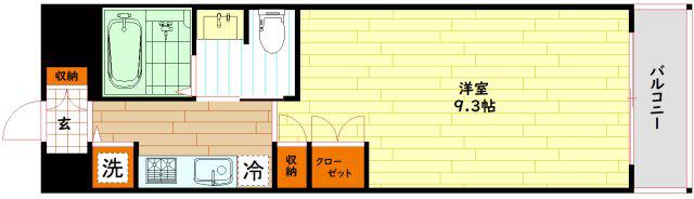 セイワパレス京橋コルティーレ(ワンルーム/5階)の間取り写真
